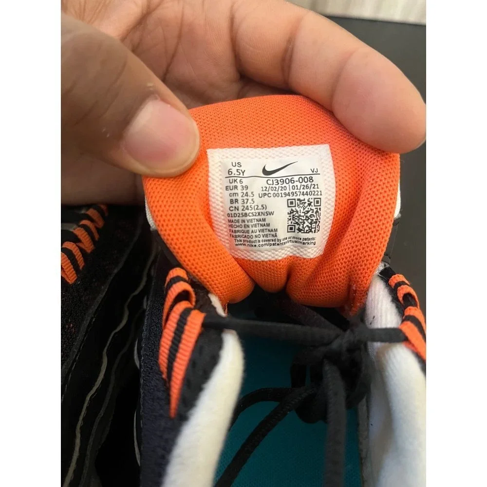 Nike Air Max 95 Recraft Shoes  US 6.5Y White Orange Gray CJ3906-008 Sneakers